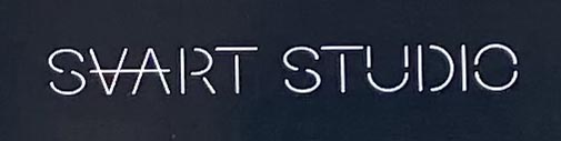 Sign at Svart Studio on Brick Lane in London