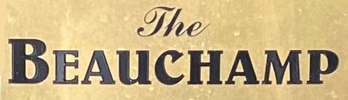 Sign at The Beauchamp pub on Beauchamp Place in Knightsbridge, London