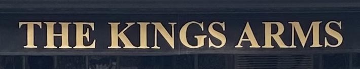 Sign at the King's Arms pub on Poland Street in London