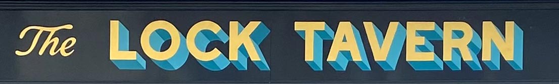Sign at The Lock Tavern on Chalk Farm Road in Camden, London