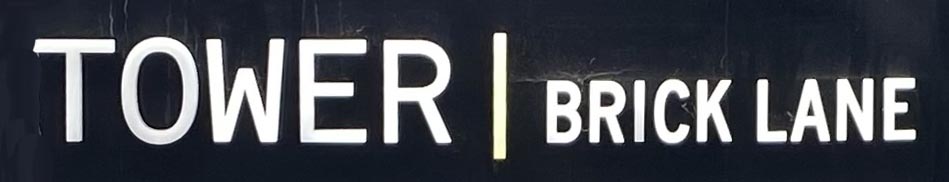Sign at Tower shoe shop on Brick Lane in London