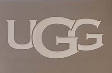 Sign at Ugg store near Knightsbridge station on Brompton Road