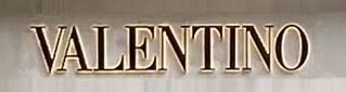 Sign at Valentino shop on Sloane Street in London's Knightsbridge