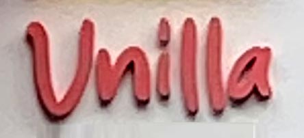 Sign at Vnilla on Endell Street in London's Covent Garden