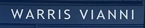 Sign at Warris Vianni showroom on Golborne Road in London