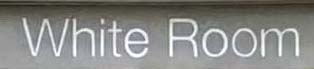 Sign at White Room beauty salon on Walton Street in London