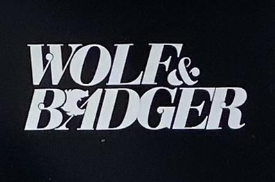 Sign at Wolf and Badger shop on Berwick Street in Soho, London