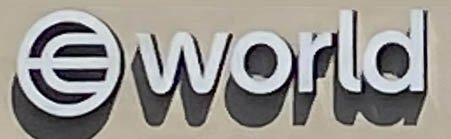 Sign at World showroom on Oxford Street in London