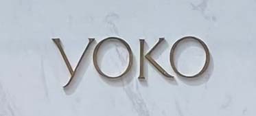 Sign at Yoko shop on Sloane Street near Knightsbridge station