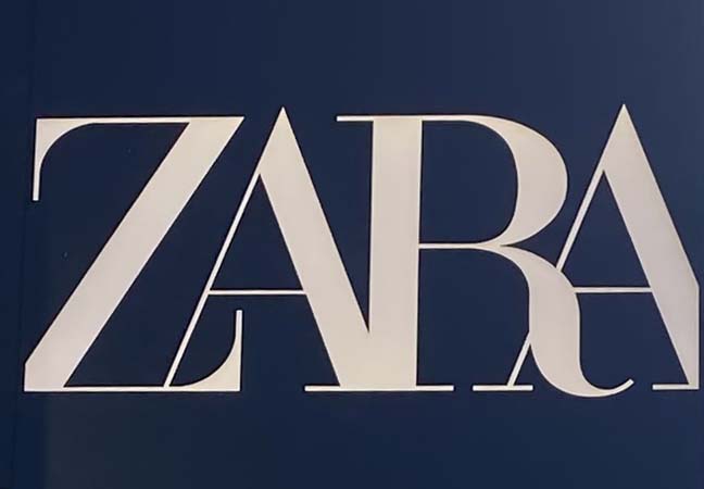 Zara store sign on Long Acre in London's Covent Garden