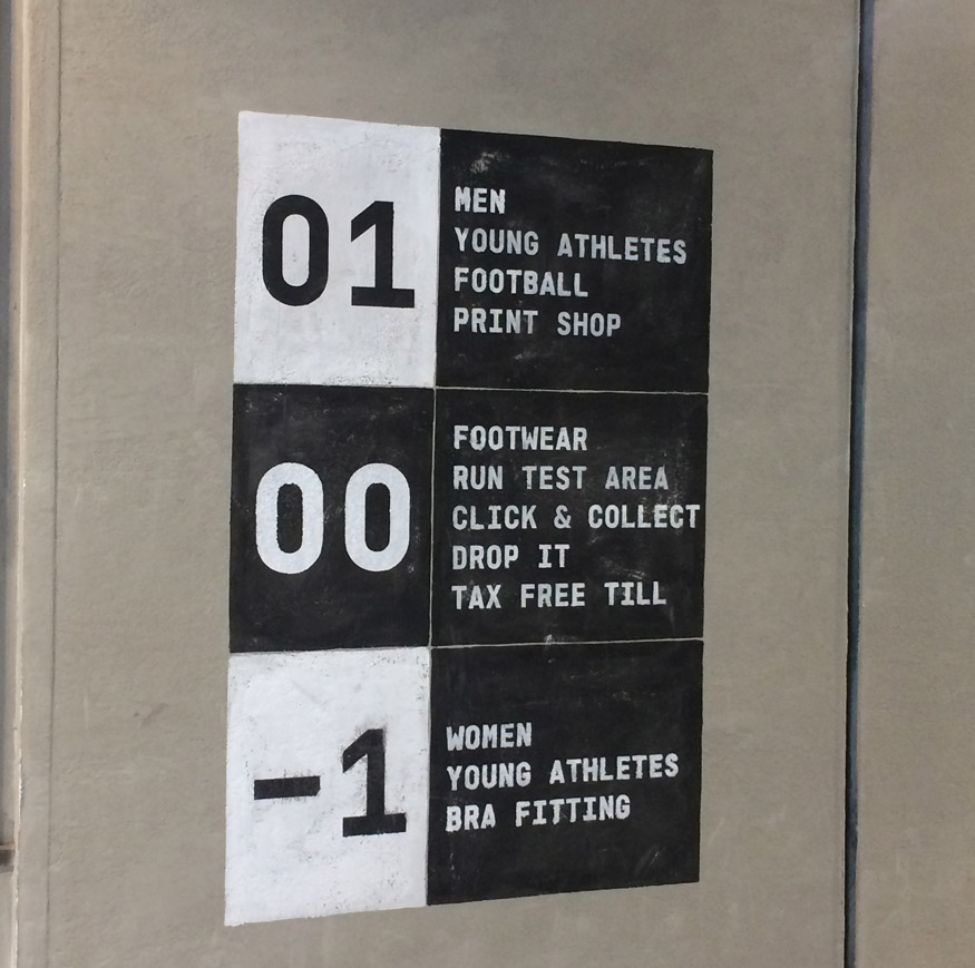 Sign at the Adidas store on Oxford Street