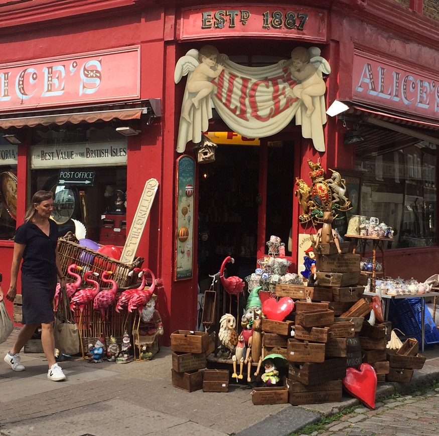 Alice's famous antique shop on London's Portobello Road