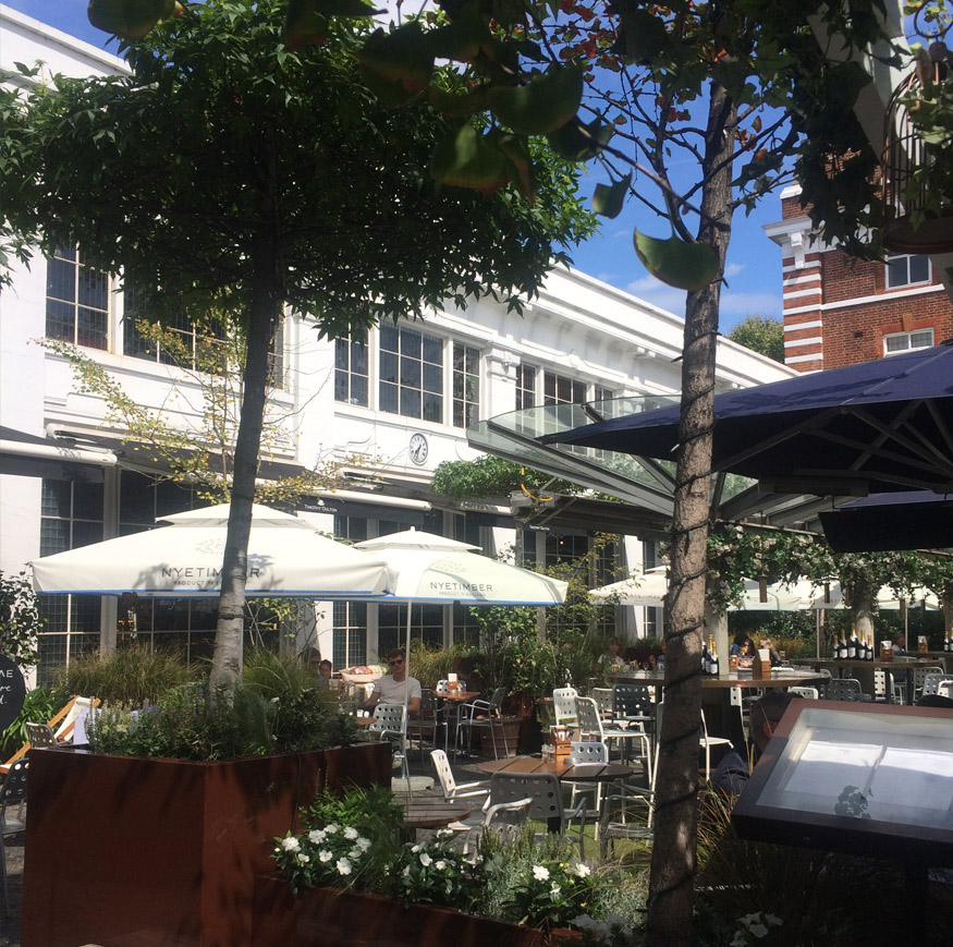 Bluebird restaurant on King's Road in Chelsea