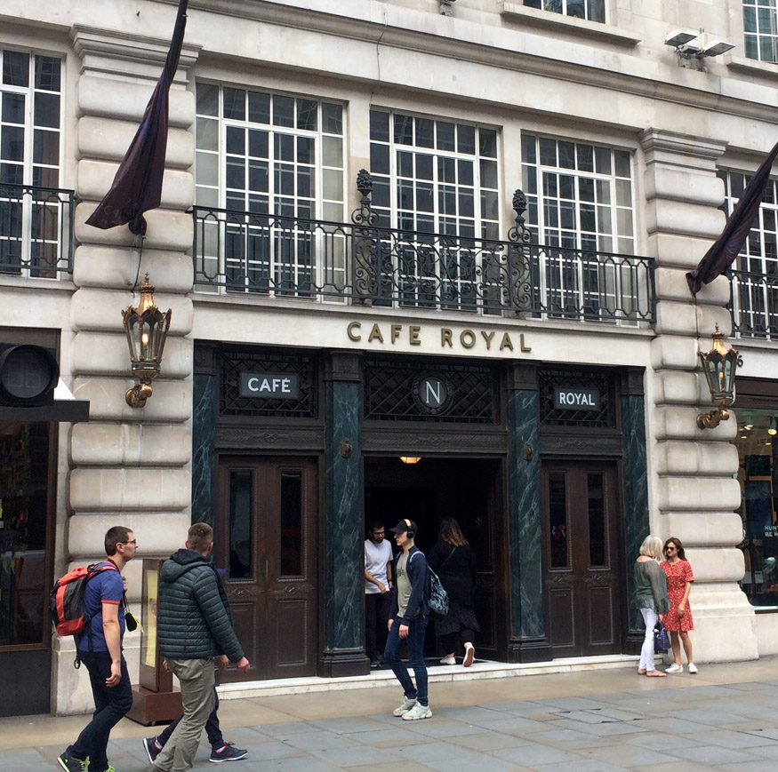 Cafe Royal Hotel near Piccadilly Circus on Regent Street in London