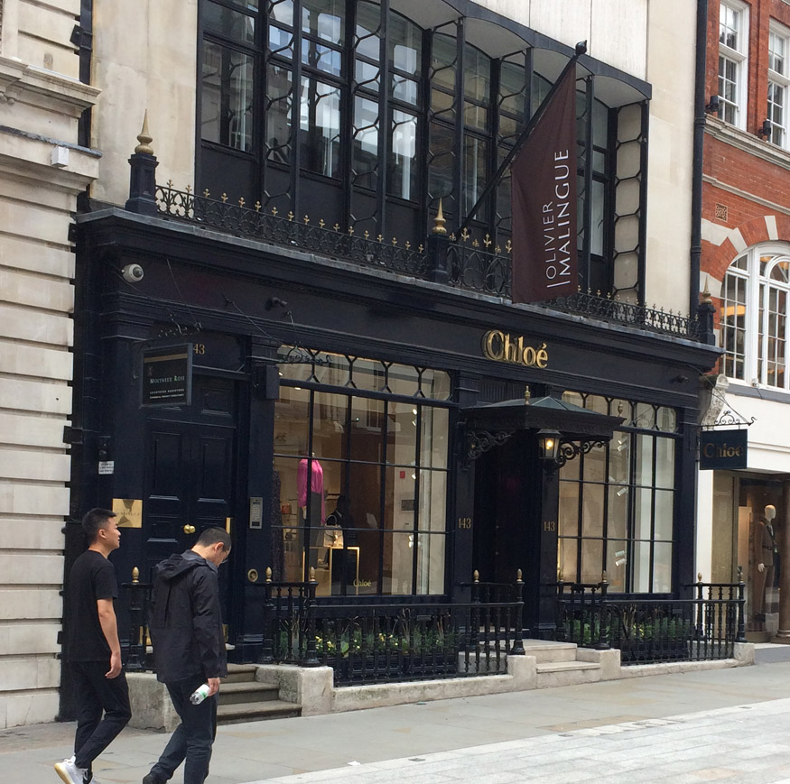 Chloe womenswear shop on London's New Bond Street