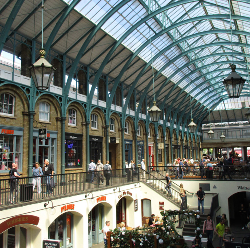 Inside the Market Hall in London's Covent Garden
