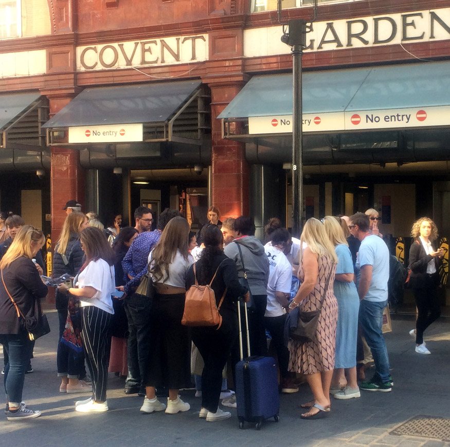 Free samples handed out at Covent Garden station in London