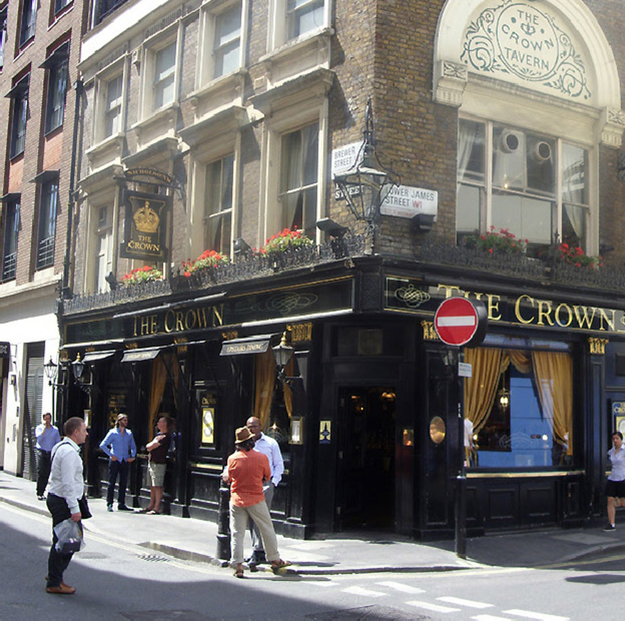 The Crown pub on Brewer Street in London's Soho