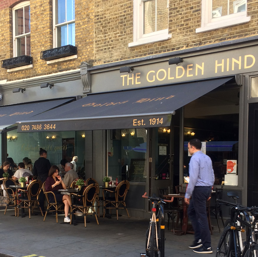 The Golden Hind fish and chip restaurant in London's Marylebone