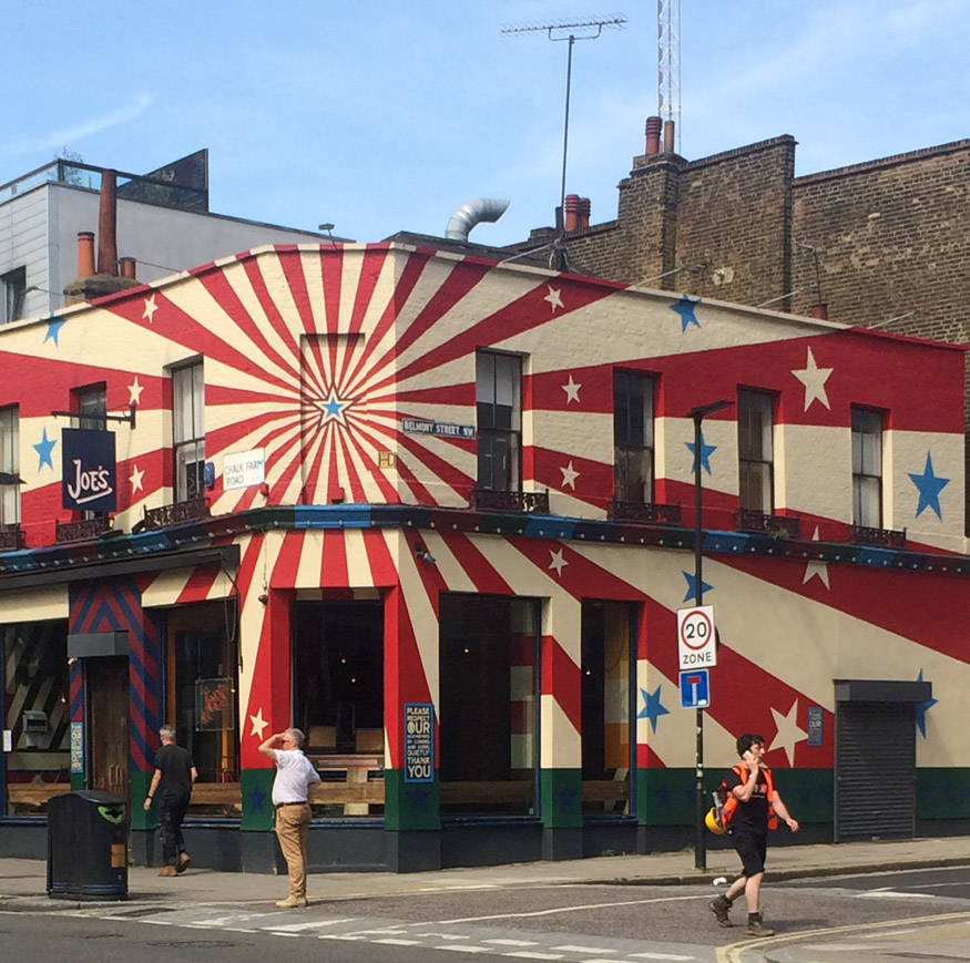 Joe's bar on Chalk Farm Road  in London's Camden