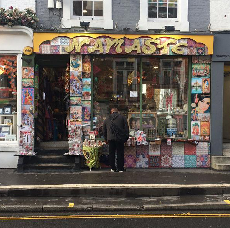 Namaste Indian artefacts shop in London's Notting Hill