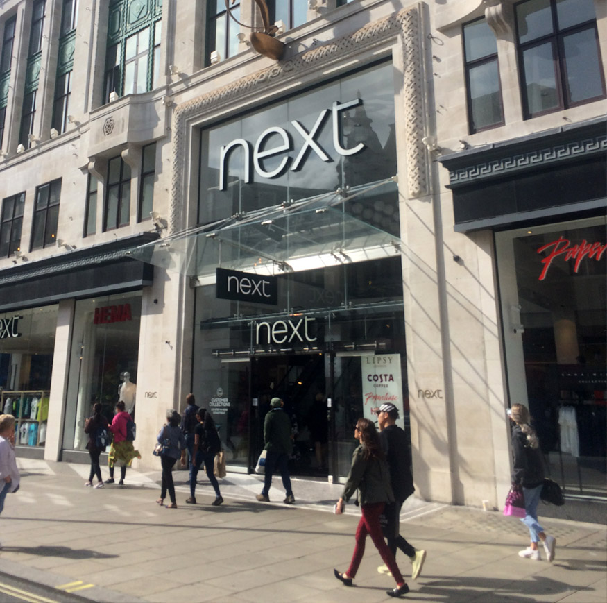 Next clothing store on London's Oxford Street