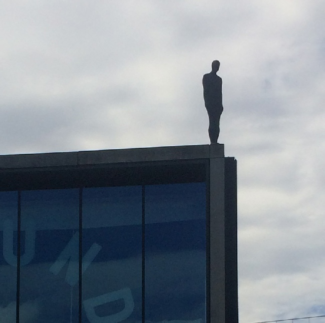 Anthony Gormley sculpture at the Roundhouse on Chalk Farm Road