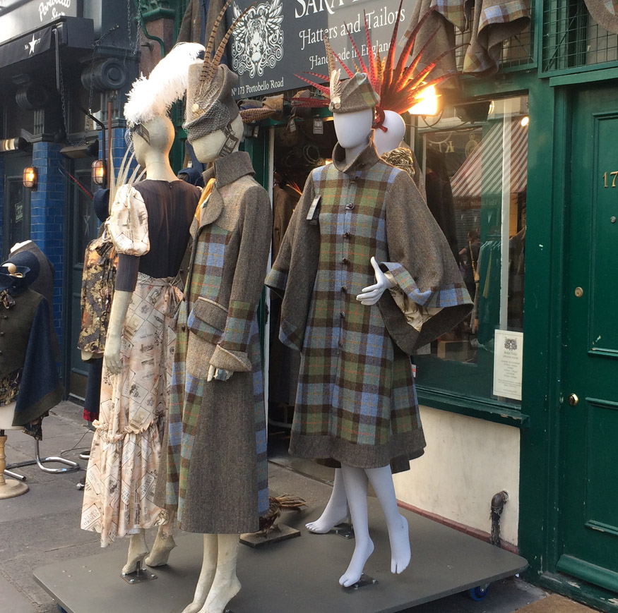 Manakins outside Sara  Tiara  shop on London s Portobello Road
