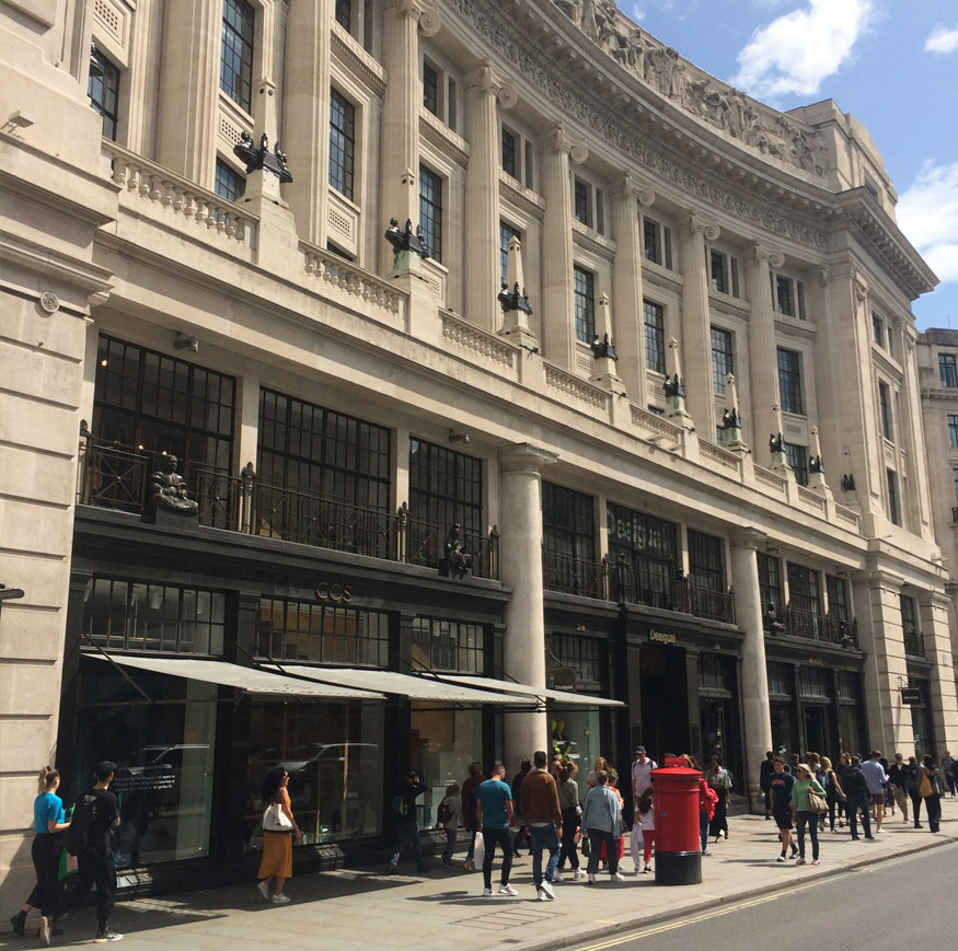 Shoppers on Regent Street in London