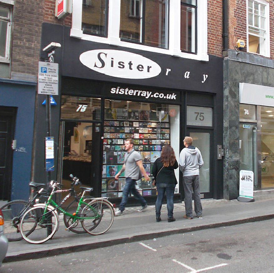 Sister Ray record shop in London's Soho