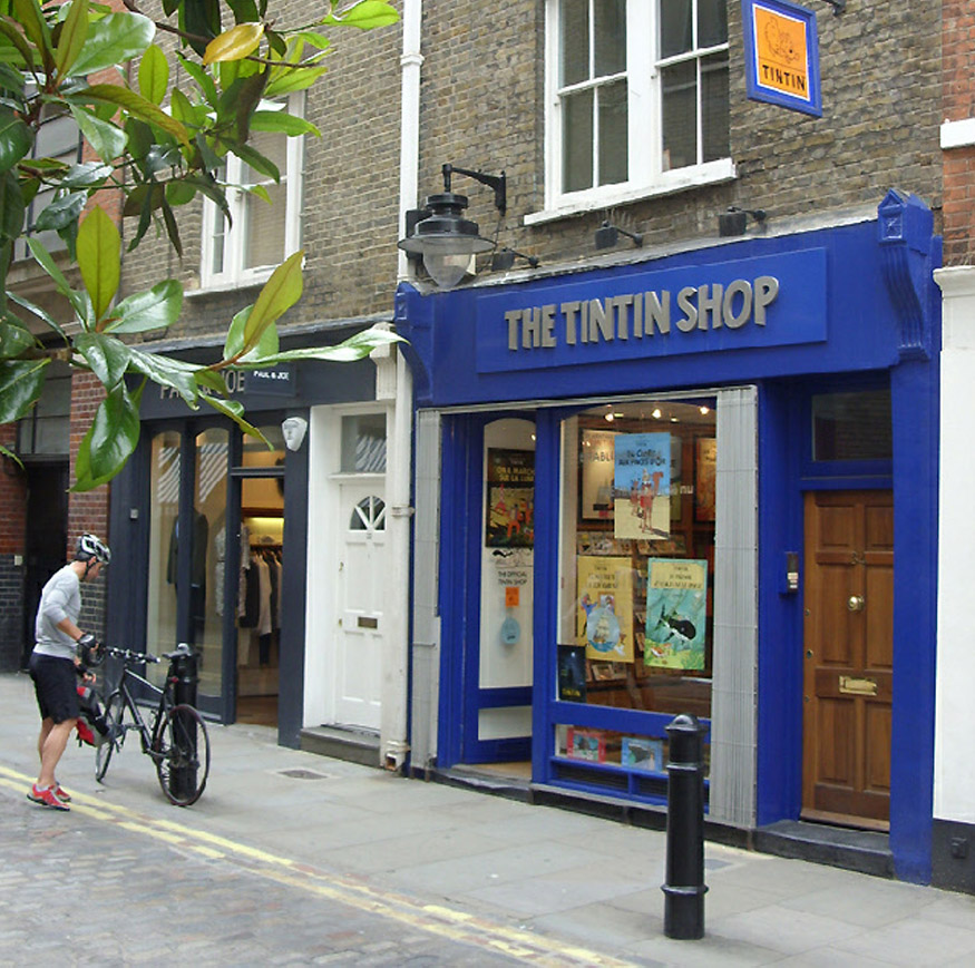 The Tintin shop on Floral Street in London's Covent Garden