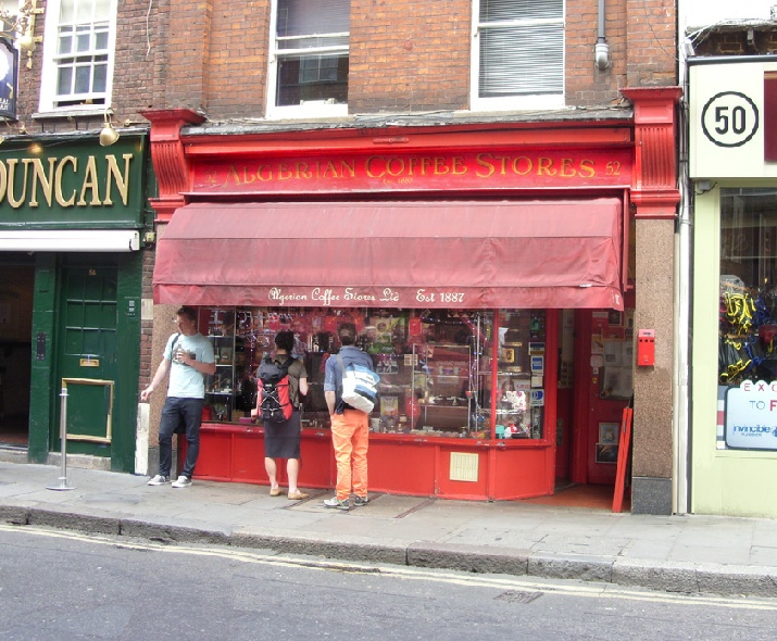 Algerian Coffee Stores on Old Compton Street in London’s Soho