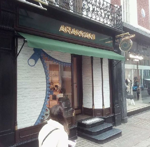 Aranyani bags and accessories shop on Bruton Street in London