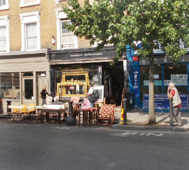 Arbon interiors shop on Golborne Road near Portobello