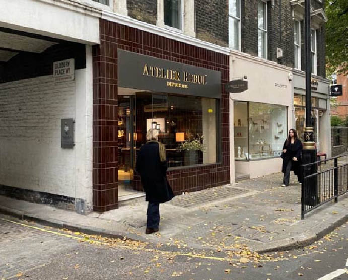 Atelier Rebul shop on Marylebone High Street in London