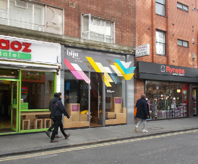 Biju bubble tearoom on Old Compton Street in Soho
