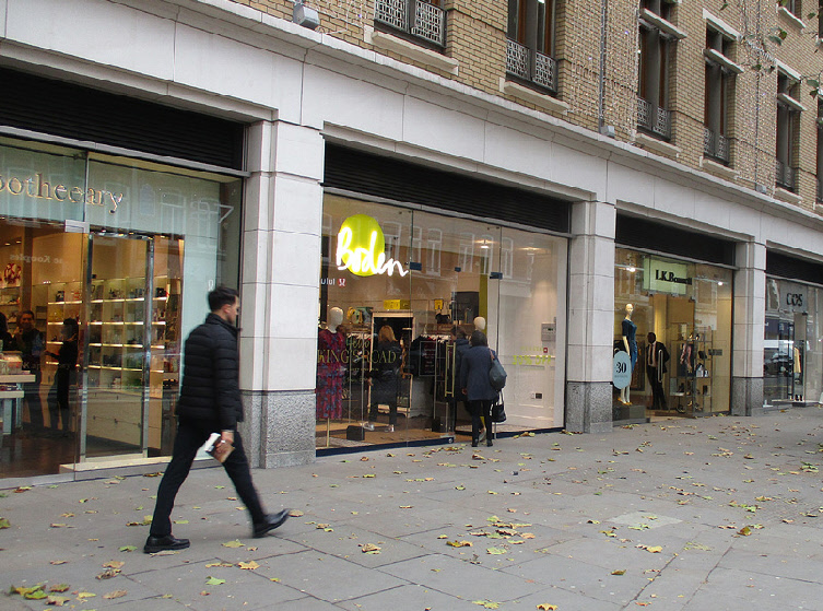 Boden fashion shop on King’s Road in Chelsea
