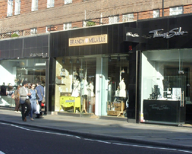 Brandy Melville fashion shop on King’s Road in Chelsea