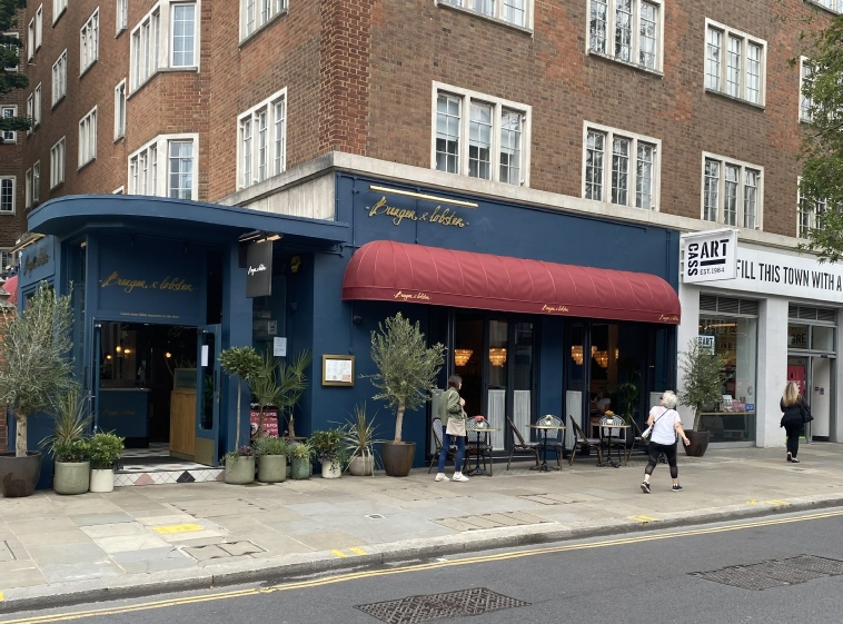 Burger and Lobster restaurant on Kensington High Street