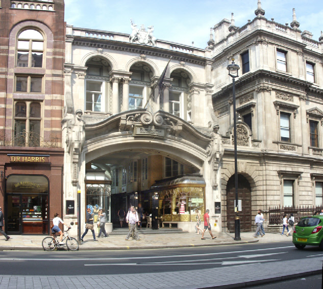 Burlington Arcade on Piccadilly in London