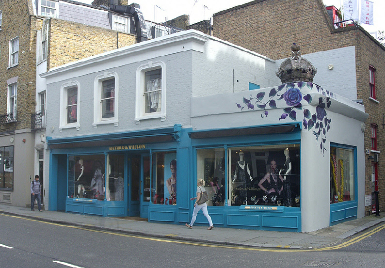 Butler and Wilson jewellery shop on Fulham Road in South Kensington