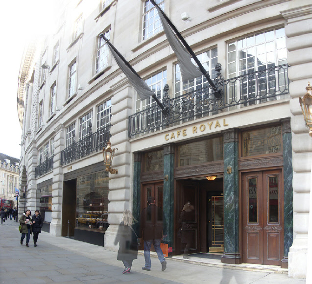 Cafe Royal hotel on Regent Street near Piccadilly Circus