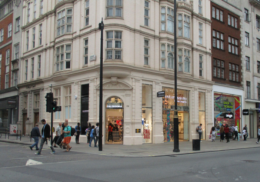 Calzedonia underwear shop on London's Oxford Street