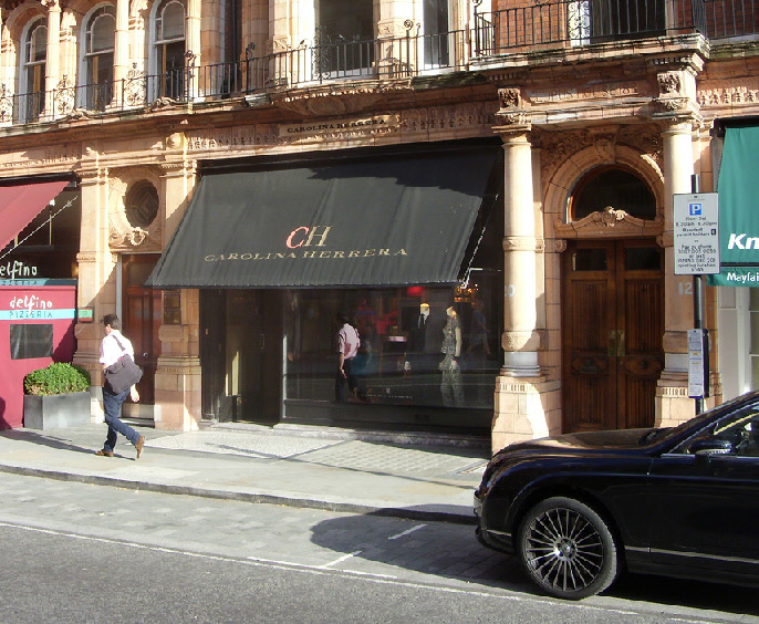 Carolina Herrera womenswear shop on Mount Street in Mayfair