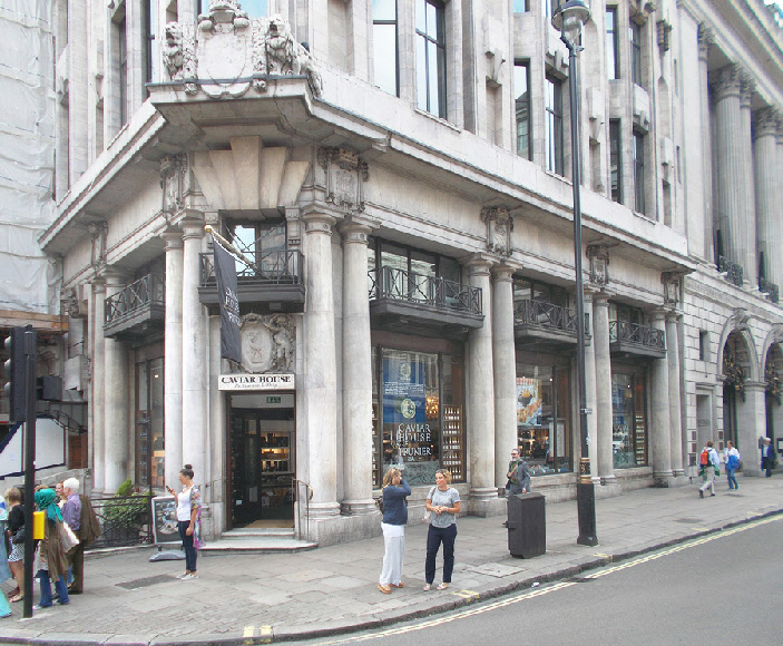 Cavier House and Prunier, seafood restaurant on Piccadilly in London