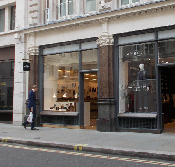 Cheaney men’s shoe shop on Jermyn Street in St James’s