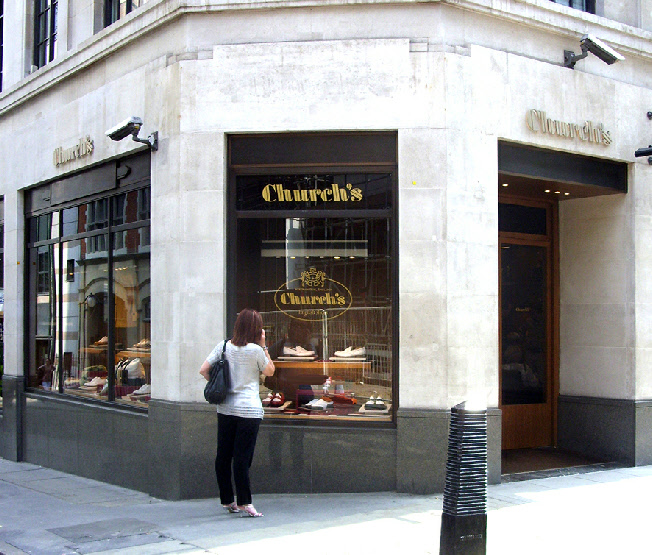 Church’s shoe shop on Jermyn Street in St. James’s
