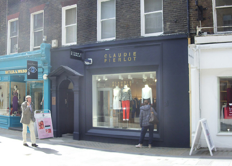 Claudie Pierlot womenswear shop on South Molton Street in London