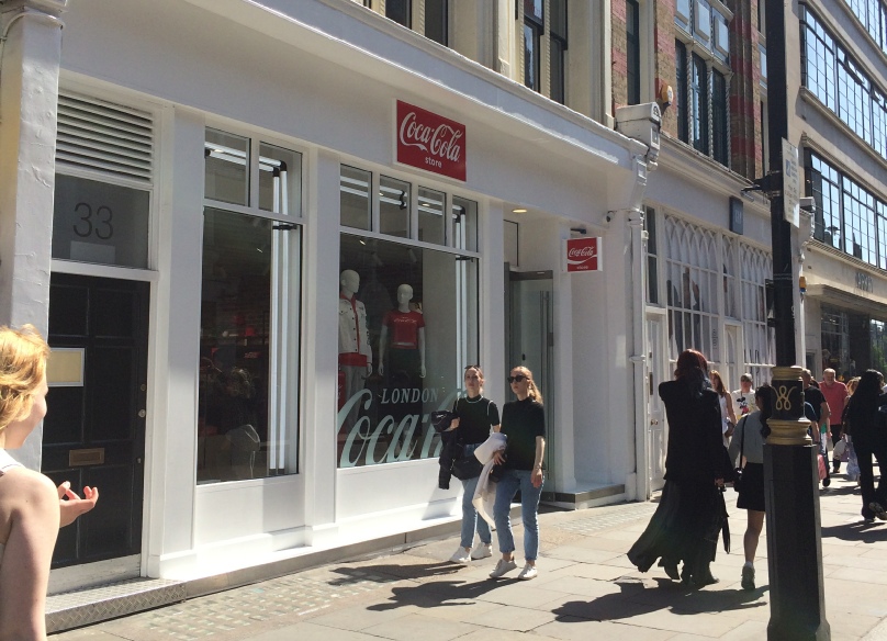 Coca-Cola shop on Long Acre in London’s Covent Garden