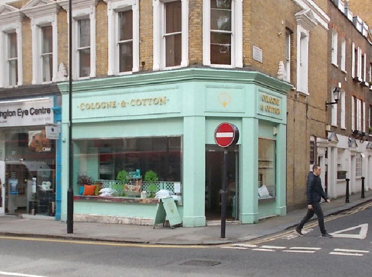 Cologne and Cotton linen shop on Kensington Church Street